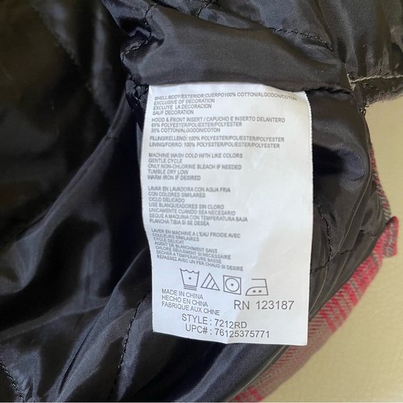 Dickies men’s Shacket Red Black & Grey Plaid Full Zip and snap button size M - Picture 8 of 11